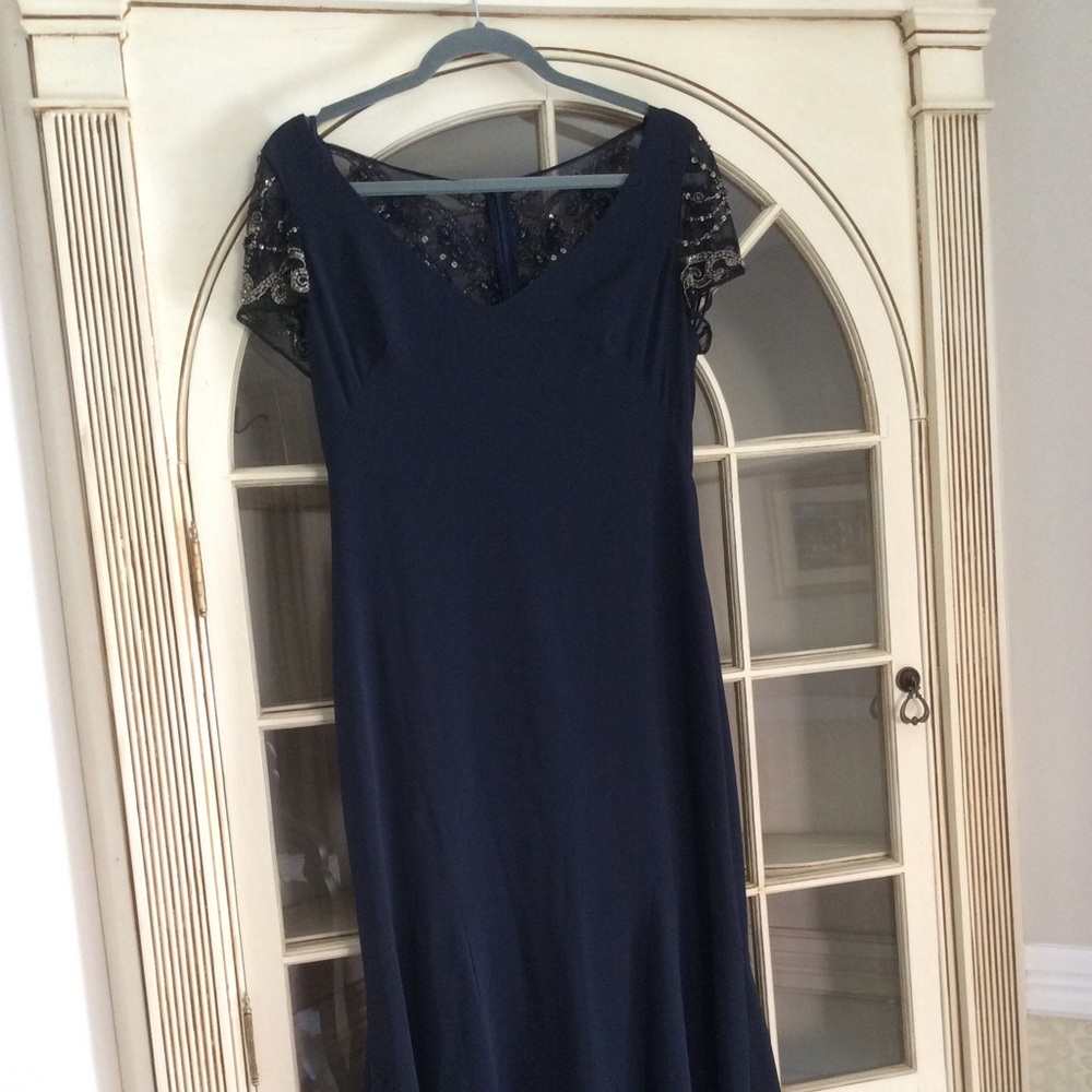 Navy blue Theia evening gown
